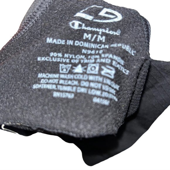 champion NEW NWT black sports bra duo dry max Girls kids M 10-12 - Picture 2 of 5